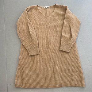 Madewell sweater dress; size XS; tan color
